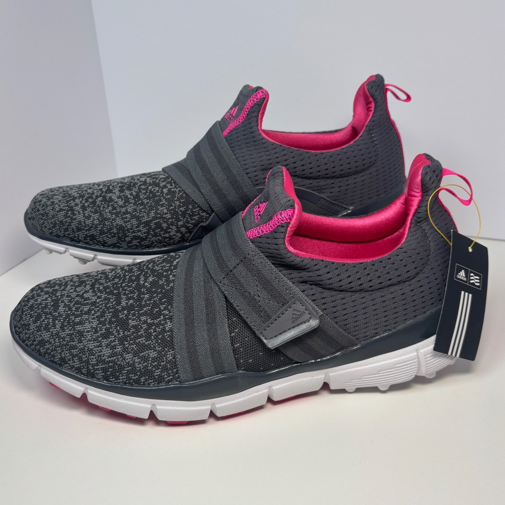 New Adidas Climacool Knit Womens Golf Shoes Size 10 Grey Pink Spikeless  Q44893